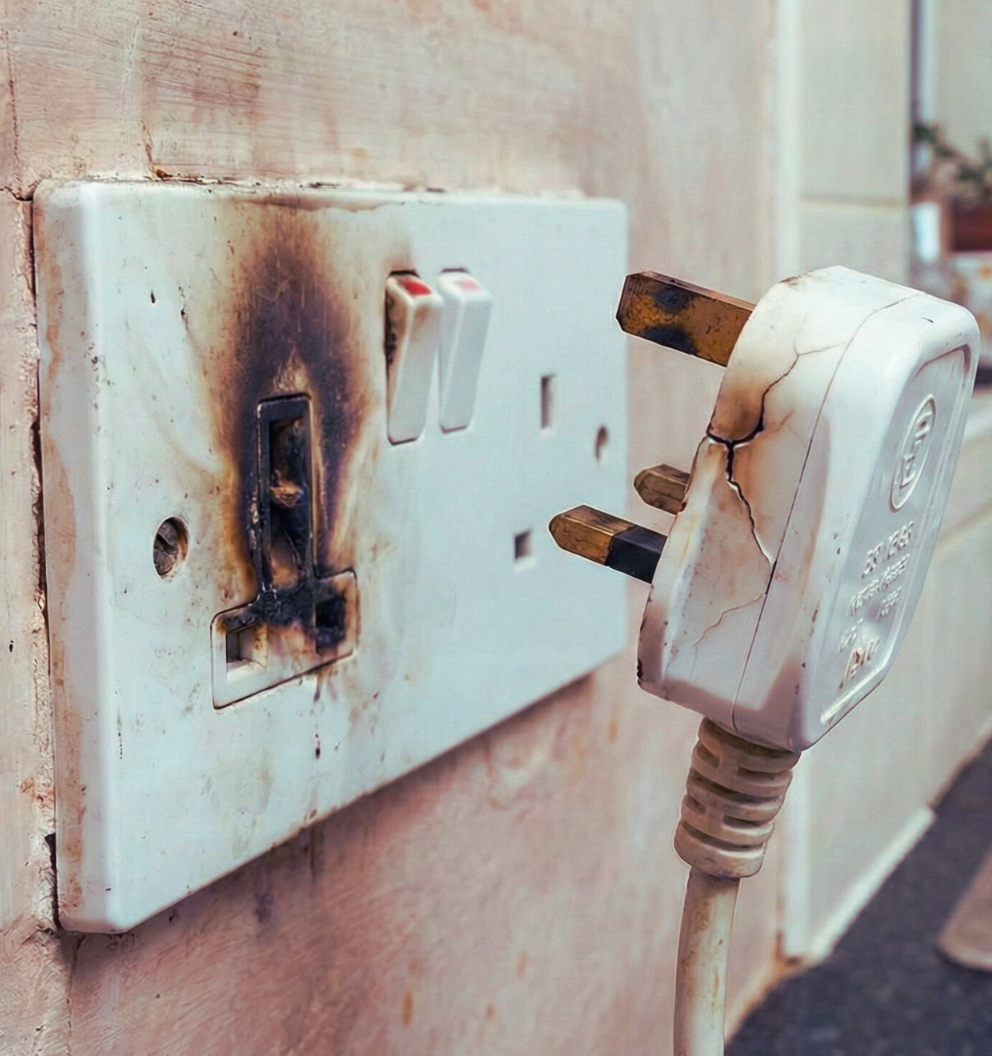 Electrical faults - damaged socket